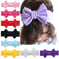 Cotton Headband, Bowknot, elastic & for children, more colors for choice, 185x50mm, Sold Per Approx 15 Inch Strand