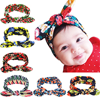 Cotton Headband, with Iron, Bowknot, for children & different designs for choice, 195x70mm, Sold Per Approx 26.4 Inch Strand