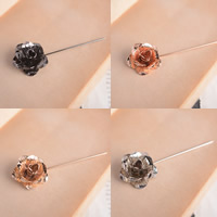 Zinc Alloy Brooches Flower plated lead & cadmium free 28mm Sold By Bag