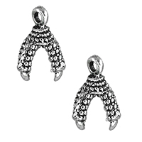 Zinc Alloy Pendants Claw antique silver color plated nickel lead & cadmium free Approx 2mm Sold By Lot