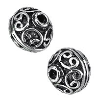 Tibetan Style Jewelry Beads, Drum, antique silver color plated, nickel, lead & cadmium free, 9.50x10x10mm, Hole:Approx 2mm, 200PCs/Lot, Sold By Lot
