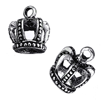 Tibetan Style Crown Pendants, antique silver color plated, nickel, lead & cadmium free, 12.50x14x11mm, Hole:Approx 2mm, 7mm, 200PCs/Lot, Sold By Lot