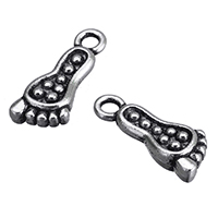 Zinc Alloy Pendants Foot antique silver color plated nickel lead & cadmium free Approx 2mm Sold By Lot