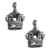 Tibetan Style Crown Pendants, antique silver color plated, nickel, lead & cadmium free, 11x15.50x9.50mm, Hole:Approx 2mm, 6mm, 200PCs/Lot, Sold By Lot
