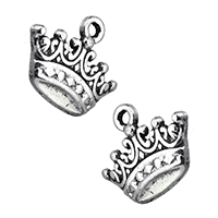Tibetan Style Crown Pendants, antique silver color plated, nickel, lead & cadmium free, 17x14.50x1.50mm, Hole:Approx 1.5mm, 200PCs/Lot, Sold By Lot