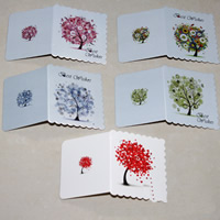 Greeting Card, Paper, mixed, 70x80mm, 100PCs/Bag, Sold By Bag