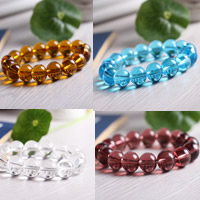 Bracelets de cristal, Rond, normes différentes pour le choix, plus de couleurs à choisir, Vendu par Environ 7 pouce brin