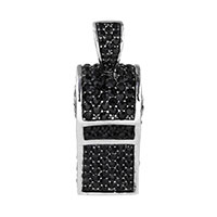 Stainless Steel Pendants, with Clay Pave, Whistle, with rhinestone, original color, 14.50x42x13.50mm, Hole:Approx 5x7mm, Sold By PC