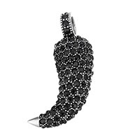Bijoux pendentifs en acier inoxydable , Griffe, avec strass, 25x43x13mm, Trou:Environ 6x6.5mm, Vendu par PC