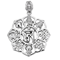 Stainless Steel Flower Pendant original color Approx Sold By PC