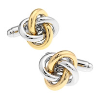 Cufflinks, Brass, plated, two tone, nickel, lead & cadmium free, 10-20mm, Sold By Pair