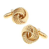 Cufflinks Brass Flower gold color plated nickel lead & cadmium free 10-20mm Sold By Pair