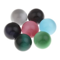 Cats Eye Jewelry Beads, Round, no hole, mixed colors, 20mm, 10PCs/Bag, Sold By Bag