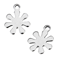 Stainless Steel Flower Pendant original color Approx 1mm Sold By Lot