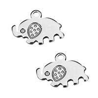 Stainless Steel Animal Pendants, Elephant, original color, 11x9x1mm, Hole:Approx 1mm, 1000PCs/Lot, Sold By Lot