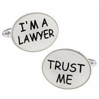 Brass Asymmetric Cufflinks Flat Oval platinum color plated with letter pattern & enamel nickel lead & cadmium free 10-20mm Sold By Pair