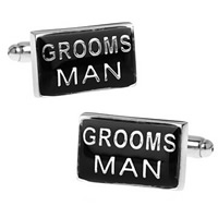 Cufflinks Brass Rectangle platinum color plated with letter pattern & enamel nickel lead & cadmium free 10-20mm Sold By Pair