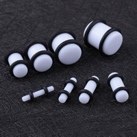Piercing Tunnel Acrylic with Rubber 2-12mm Sold By Lot