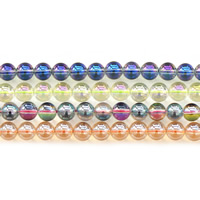Natürlicher Quarz Perlen Schmuck, rund, verschiedene Größen vorhanden, keine, Bohrung:ca. 1-2mm, verkauft per ca. 15 ZollInch Strang