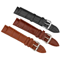 Watch Bands, Cowhide, stainless steel pin buckle, different size for choice, more colors for choice, nickel, lead & cadmium free, Sold By Set