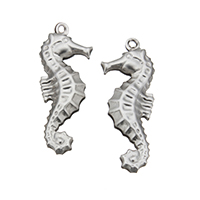 Stainless Steel Animal Pendants, Seahorse, original color, 10x26.50x4mm, Hole:Approx 1.5mm, 1000PCs/Lot, Sold By Lot