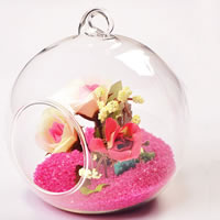Glass Globe Cover Vial, Round, transparent & different styles for choice, more colors for choice, 5PCs/Bag, Sold By Bag