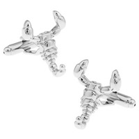 Cufflinks, Brass, Scorpion, platinum color plated, nickel, lead & cadmium free, 10-20mm, Sold By Pair
