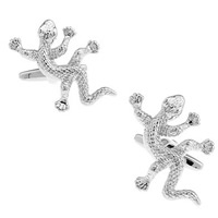 Cufflinks, Brass, Gecko, platinum color plated, nickel, lead & cadmium free, 10-20mm, Sold By Pair