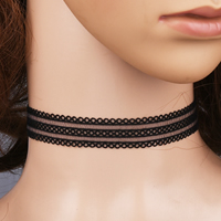 Fashion Choker halskæde, Nylonsnor, med Zinc Alloy, med 2.7lnch extender kæde, platin farve forgyldt, for kvinde, sort, nikkel, bly & cadmium fri, 20mm, Solgt Per Ca. 12.2 inch Strand