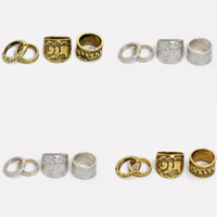 Zinc Alloy Ring Set plated lead & cadmium free 15-20mm US Ring Sold By Set