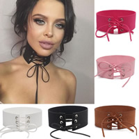 Fashion Choker Necklace, Velveteen, with Iron, platinum color plated, more colors for choice, 40mm, Sold Per Approx 12 Inch Strand