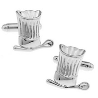 Cufflinks Brass Cup platinum color plated nickel lead & cadmium free 10-20mm Sold By Pair