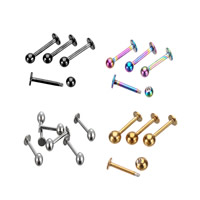 Stainless Steel Lip Ring, 316L Stainless Steel, plated, mixed colors, 3mm, 8mm, 1mm, 20PCs/Lot, Sold By Lot