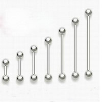 Stainless Steel Tongue Ring, 316L Stainless Steel, different size for choice, original color, 50PCs/Lot, Sold By Lot