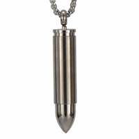 Titanium Steel Pendants Bullet original color Approx 3-5mm Sold By Bag