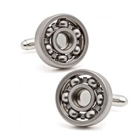 Cufflinks Brass Flat Round platinum color plated nickel lead & cadmium free 10-20mm Sold By Pair