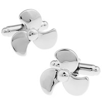 Cufflinks Brass Fan platinum color plated nickel lead & cadmium free 10-20mm Sold By Pair