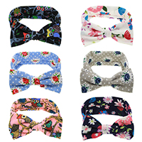 Cotton Headband, Bowknot, elastic & for children & different designs for choice, 190x70mm, Sold Per Approx 15 Inch Strand