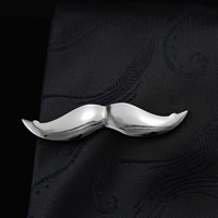 Brass Cufflinks Stud Mustache platinum color plated nickel lead & cadmium free 10-20mm Sold By PC