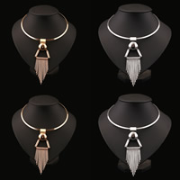 Collar Necklace, Tibetan Style, Tassel, plated, for woman, more colors for choice, nickel, lead & cadmium free, Inner Diameter:Approx 143mm, Length:Approx 17.7 Inch, Sold By PC
