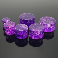 Fashion Piercing Tunnel, Crystal, Rondelle, different size for choice & crackle, 2PCs/Bag, Sold By Bag