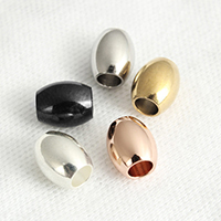Edelstahl-Beads, Edelstahl, oval, plattiert, verschiedene Größen vorhanden, keine, verkauft von Menge