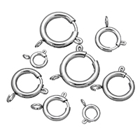 Нержавеющая сталь Весна кольцо застежка, нержавеющая сталь, разный размер для выбора, оригинальный цвет, 100ПК/Лот, продается Лот