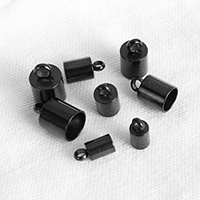 Stainless Steel End Caps, black ionic, different size for choice, 200PCs/Lot, Sold By Lot