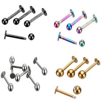 Stainless Steel Tongue Ring, T shape, plated, more colors for choice, 3mm, Sold By PC