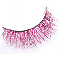 falske øjenvipper, Fox Hair, med Plastic, Kors & for kvinde, rose karmin, 6-12mm, Solgt af par
