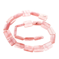 Perles en verre pastèque, rectangle, naturel, 13x18x6mm, Trou:Environ 1.5mm, Environ 22PC/brin, Vendu par Environ 15.7 pouce brin