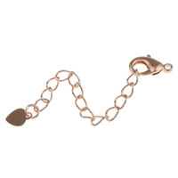 Brass Lobster Claw Cord Clasp rose gold color plated nickel lead & cadmium free 50mm Sold By Strand