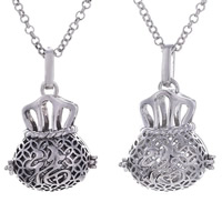 Pregnant Ball Locket Pendant Brass Money Bag plated hollow nickel lead & cadmium free Approx 3-5mm Sold By Bag