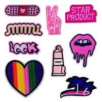 Sewing on Patch, Cloth, Embroidery, different styles for choice, 30Sets/Lot, 10PCs/Set, Sold By Lot